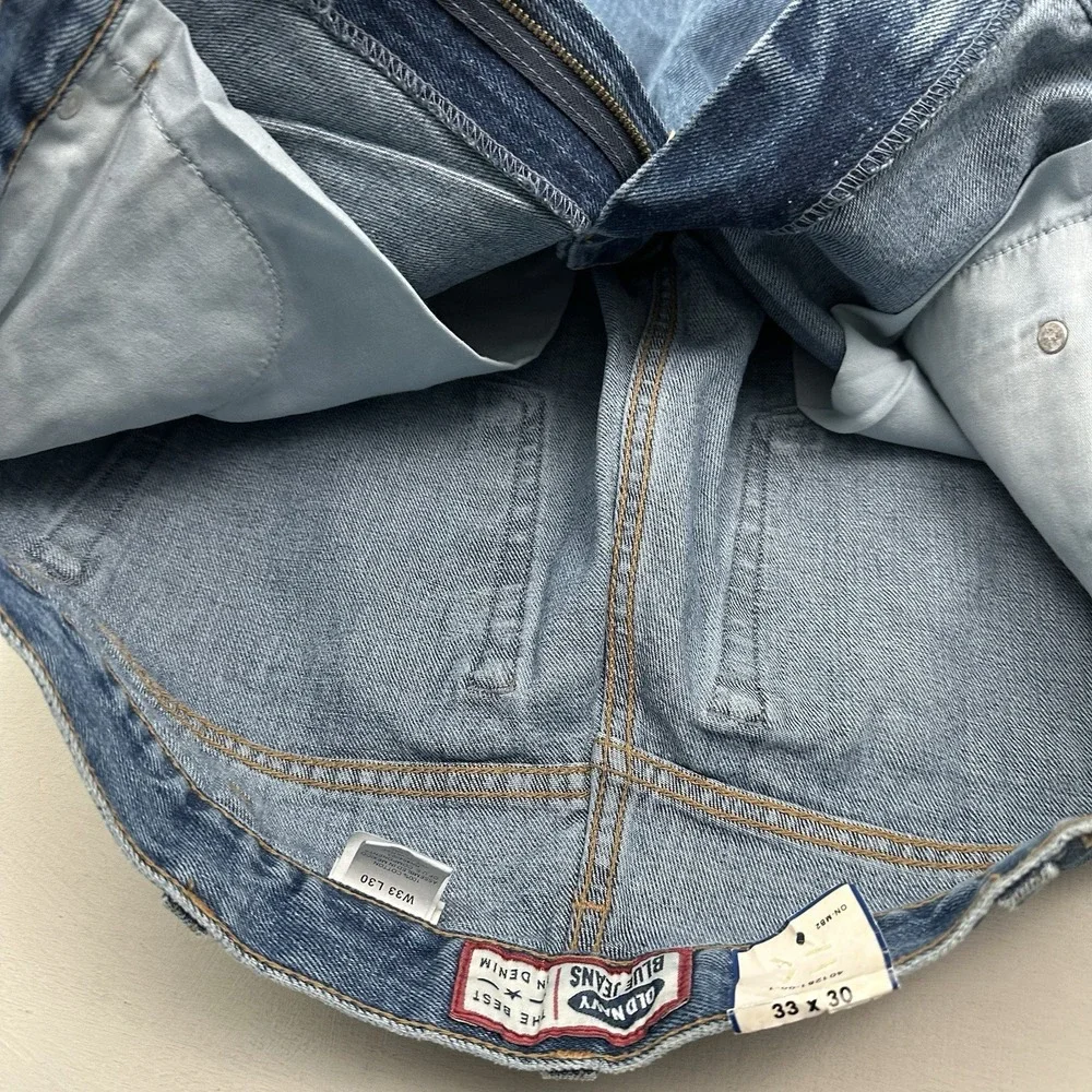 NEW VTG Old Navy Baggy Wide Leg Jeans Actual 32x30 Medium Wash Skater Rave Y2K